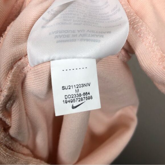 Nike Girl's Heritage Romper Coral Peach Pink French Terry Big Kids M DD2338-664 - Picture 6 of 6